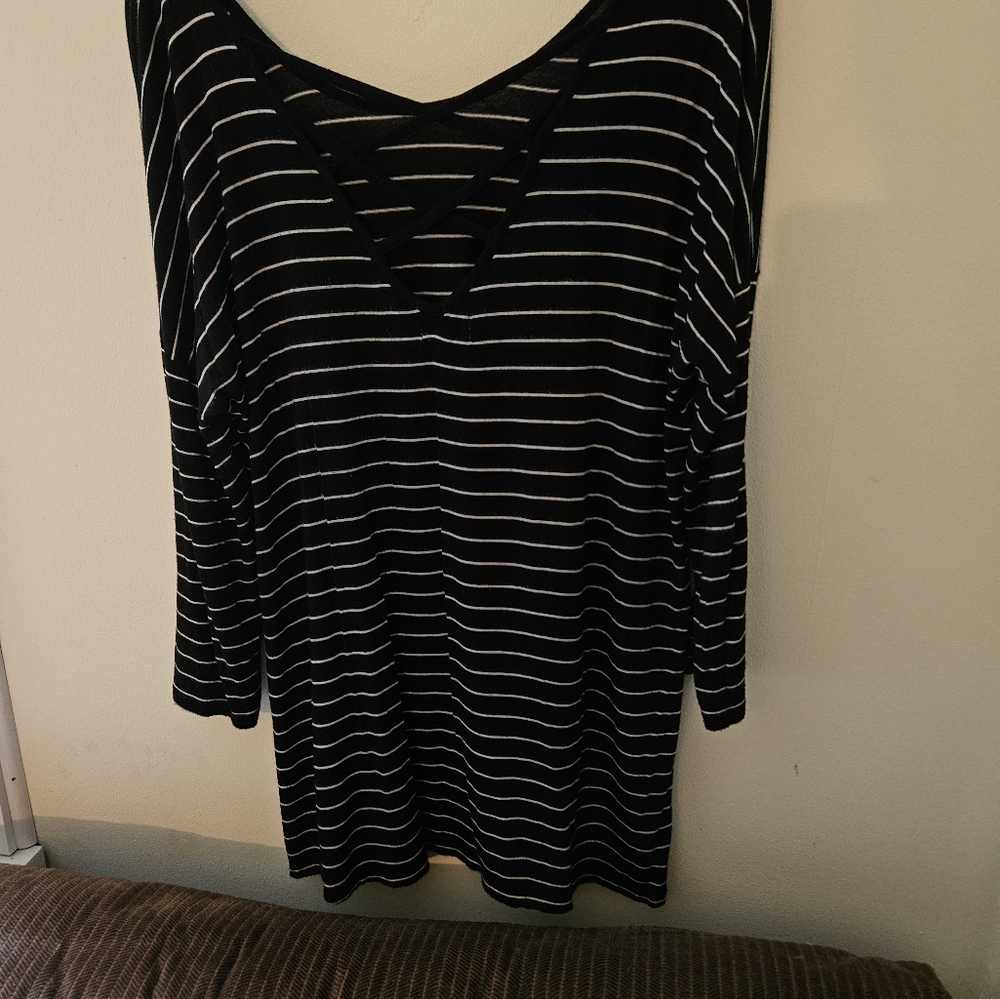 Striped tunic top